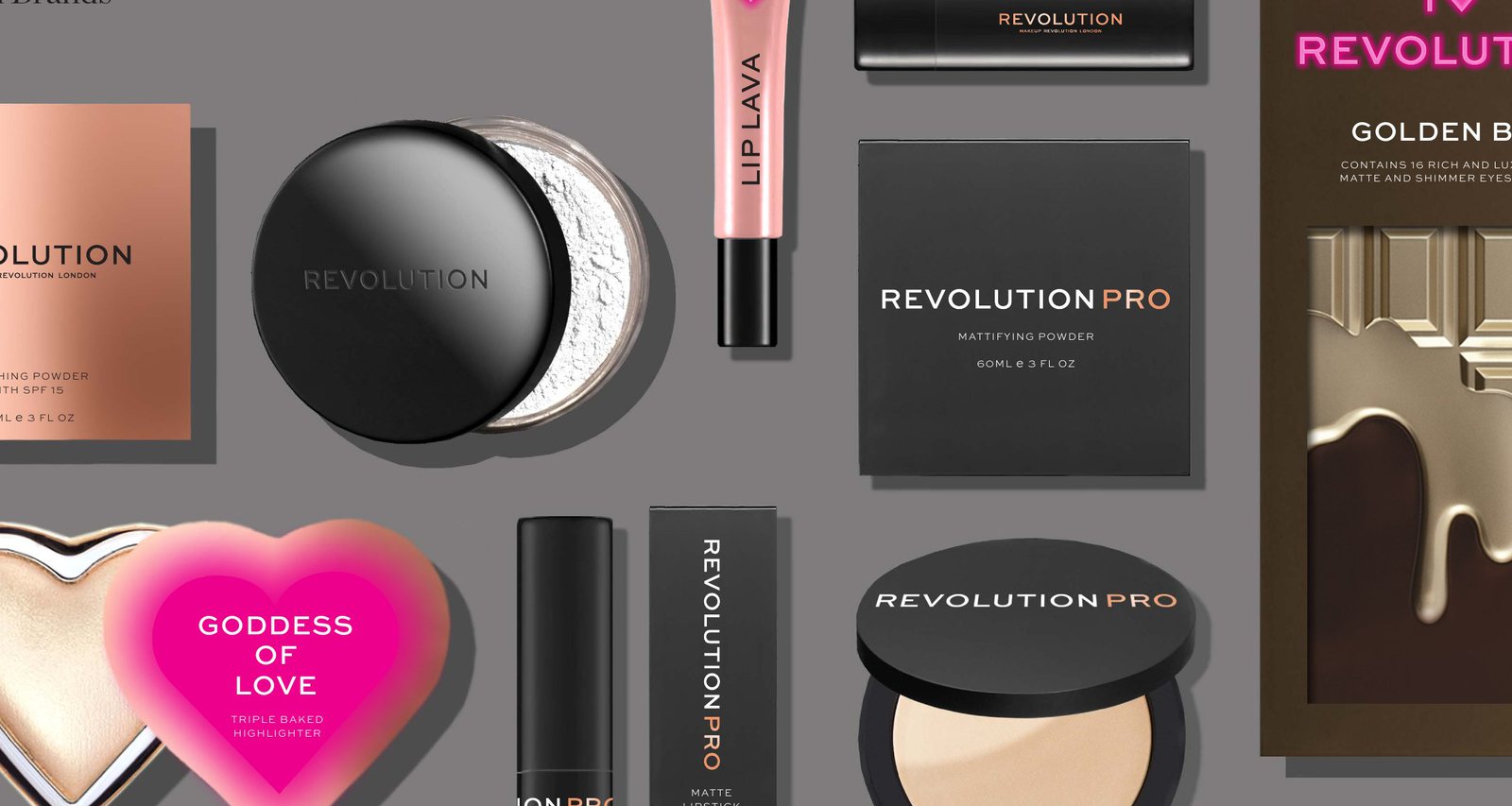Palettes, primers and lip products in the system