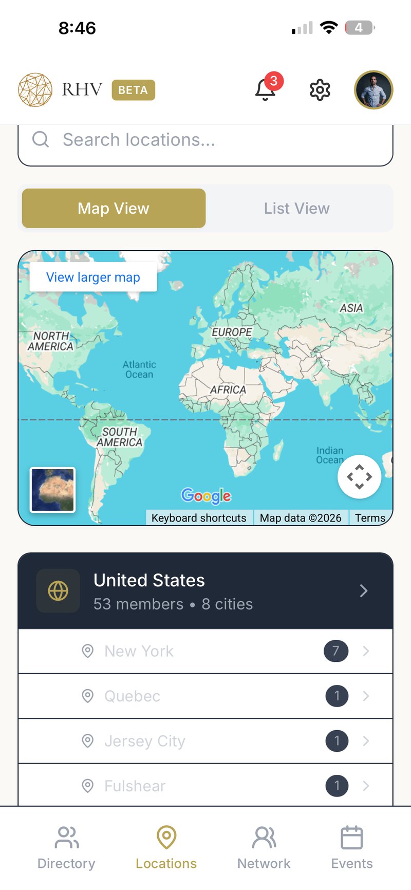 Map view