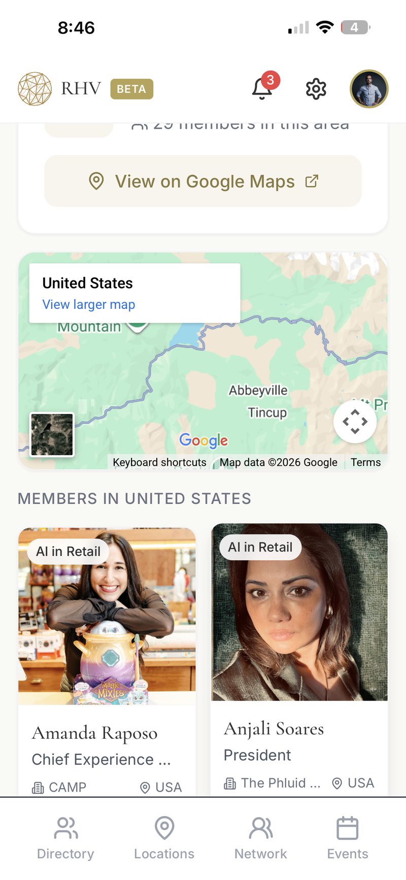 Members by location