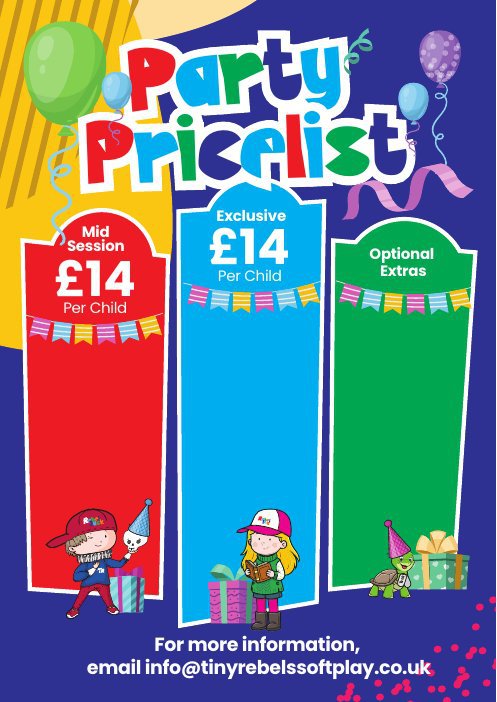 Party price list flyer