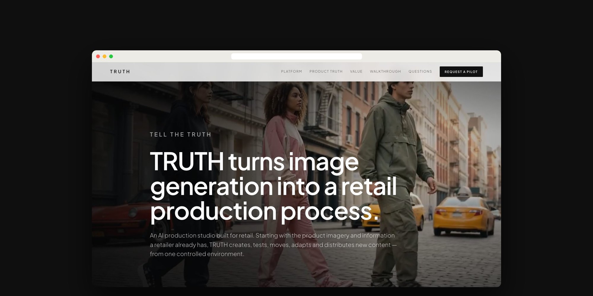 TRUTH explainer site in a browser window